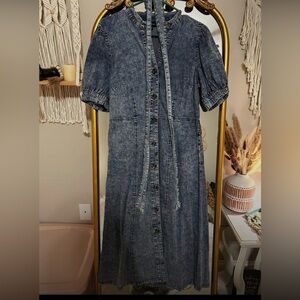 Denim Blue Button-Down Dress